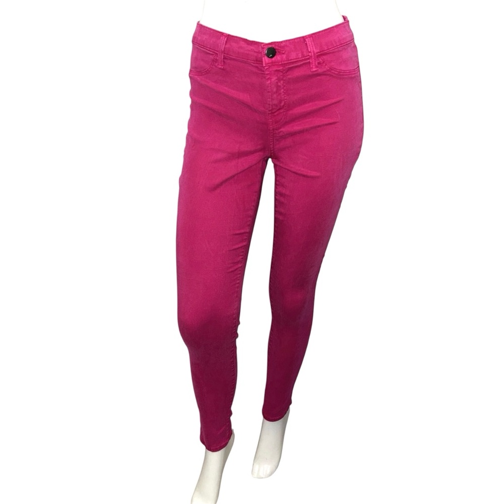 J Brand Super Skinny Pants Jeggings in Wildflower Hot Pink Wash - Size 29